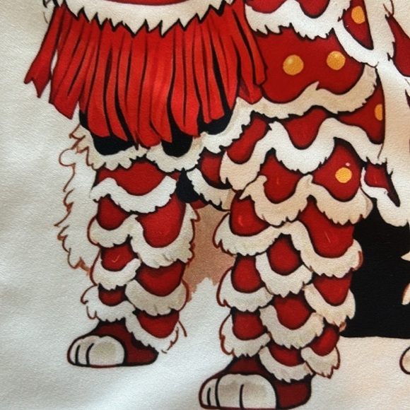 NWOT Chinese New Year dancing lion graphic tee Size L poly span blend - Picture 5 of 9